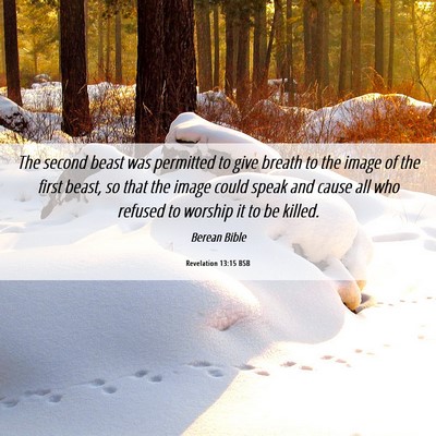 Picture 06 - Revelation 13:15 BSB - The second beast was permitted to give breath to - Bible Verse Picture
