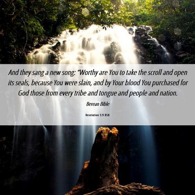 Picture 06 - Revelation 5:9 BSB - And they sang a new song: “Worthy are You to - Bible Verse Picture