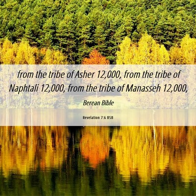 Picture 06 - Revelation 7:6 BSB - from the tribe of Asher 12,000, from the tribe of - Bible Verse Picture