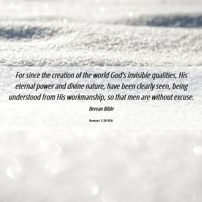 Picture 06 - Romans 1:20 BSB - For since the creation of the world God’s - Bible Verse Picture