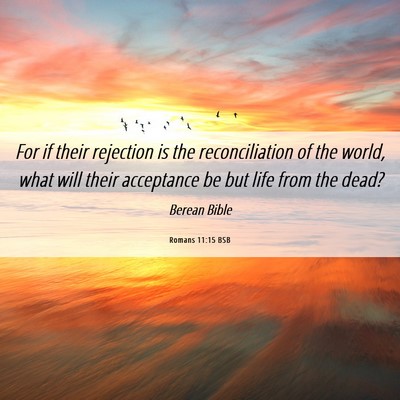 Picture 06 - Romans 11:15 BSB - For if their rejection is the reconciliation of - Bible Verse Picture