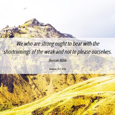 Picture 06 - Romans 15:1 BSB - We who are strong ought to bear with the - Bible Verse Picture