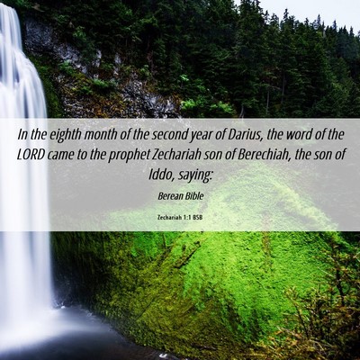 Picture 06 - Zechariah 1:1 BSB - In the eighth month of the second year of Darius, - Bible Verse Picture