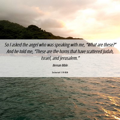 Picture 06 - Zechariah 1:19 BSB - So I asked the angel who was speaking with me, - Bible Verse Picture