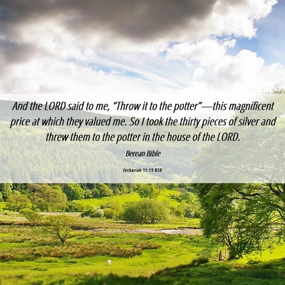Picture 06 - Zechariah 11:13 BSB - And the LORD said to me, “Throw it to the - Bible Verse Picture