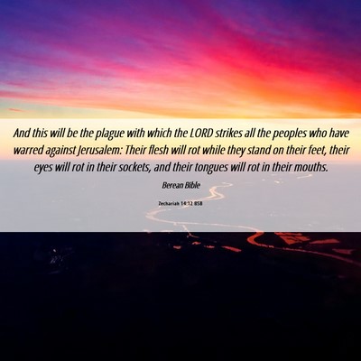 Picture 06 - Zechariah 14:12 BSB - And this will be the plague with which the LORD - Bible Verse Picture