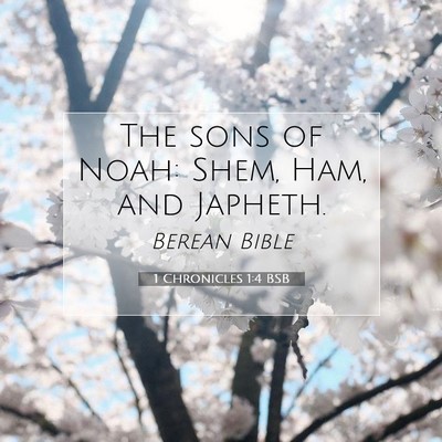 Picture 07 - 1 Chronicles 1:4 BSB - The sons of Noah: Shem, Ham, and - Bible Verse Picture