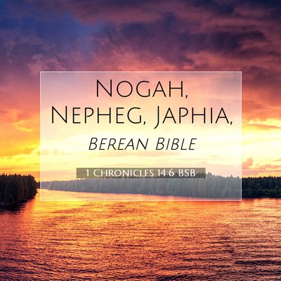 Picture 07 - 1 Chronicles 14:6 BSB - Nogah, Nepheg, - Bible Verse Picture