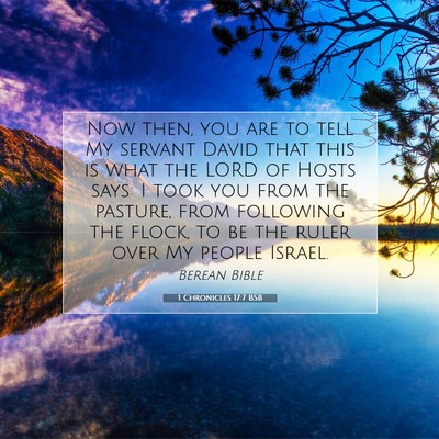 Picture 07 - 1 Chronicles 17:7 BSB - Now then, you are to tell My servant David that - Bible Verse Picture