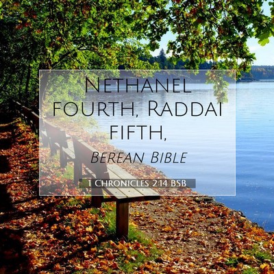 Picture 07 - 1 Chronicles 2:14 BSB - Nethanel fourth, Raddai - Bible Verse Picture
