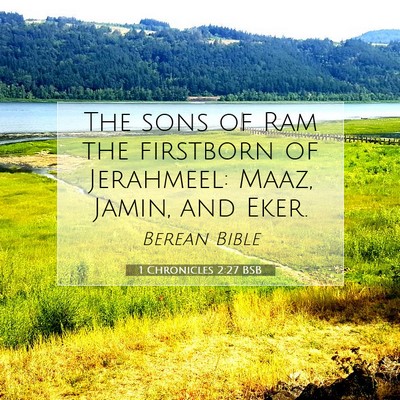 Picture 07 - 1 Chronicles 2:27 BSB - The sons of Ram the firstborn of Jerahmeel: Maaz, - Bible Verse Picture