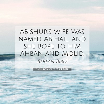 Picture 07 - 1 Chronicles 2:29 BSB - Abishur’s wife was named Abihail, and she bore - Bible Verse Picture