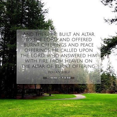 Picture 07 - 1 Chronicles 21:26 BSB - And there he built an altar to the LORD and - Bible Verse Picture