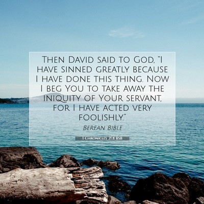 Picture 07 - 1 Chronicles 21:8 BSB - Then David said to God, “I have sinned greatly - Bible Verse Picture