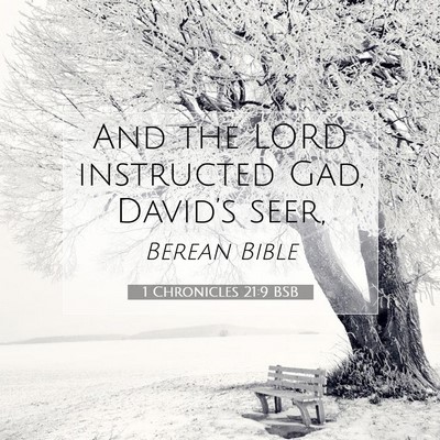 Picture 07 - 1 Chronicles 21:9 BSB - And the LORD instructed Gad, David’s - Bible Verse Picture