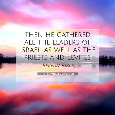 Picture 07 - 1 Chronicles 23:2 BSB - Then he gathered all the leaders of Israel, as - Bible Verse Picture