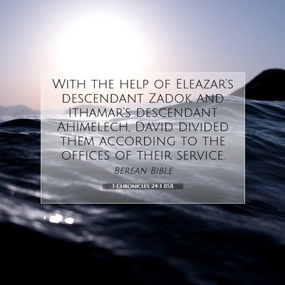 Picture 07 - 1 Chronicles 24:3 BSB - With the help of Eleazar’s descendant Zadok and - Bible Verse Picture