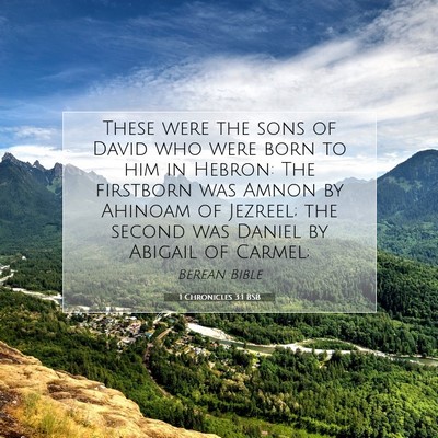Picture 07 - 1 Chronicles 3:1 BSB - These were the sons of David who were born to him - Bible Verse Picture