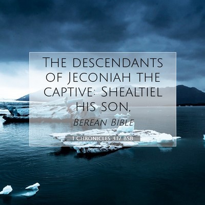Picture 07 - 1 Chronicles 3:17 BSB - The descendants of Jeconiah the captive: - Bible Verse Picture