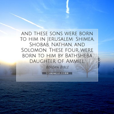 Picture 07 - 1 Chronicles 3:5 BSB - and these sons were born to him in Jerusalem: - Bible Verse Picture