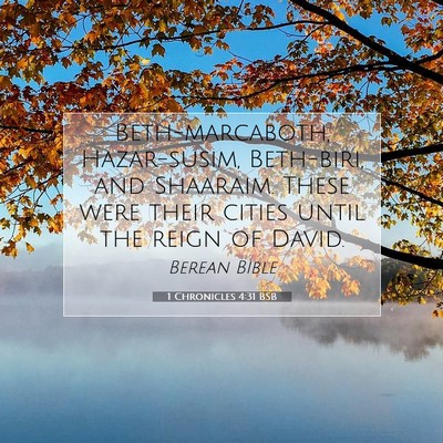 Picture 07 - 1 Chronicles 4:31 BSB - Beth-marcaboth, Hazar-susim, Beth-biri, and - Bible Verse Picture