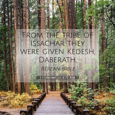 Picture 07 - 1 Chronicles 6:72 BSB - From the tribe of Issachar they were given - Bible Verse Picture