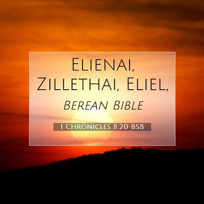 Picture 07 - 1 Chronicles 8:20 BSB - Elienai, Zillethai, - Bible Verse Picture