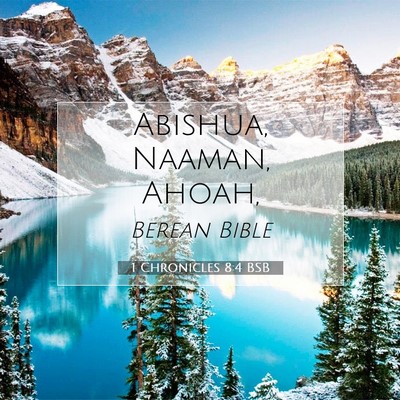 Picture 07 - 1 Chronicles 8:4 BSB - Abishua, Naaman, - Bible Verse Picture
