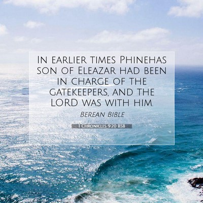 Picture 07 - 1 Chronicles 9:20 BSB - In earlier times Phinehas son of Eleazar had been - Bible Verse Picture