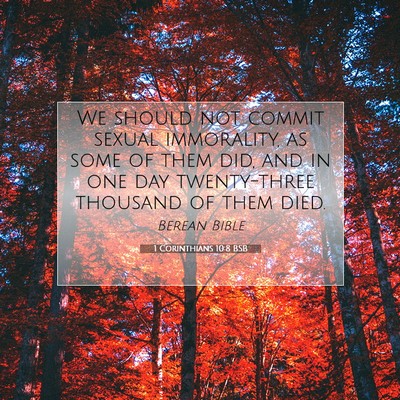 Picture 07 - 1 Corinthians 10:8 BSB - We should not commit sexual immorality, as some - Bible Verse Picture