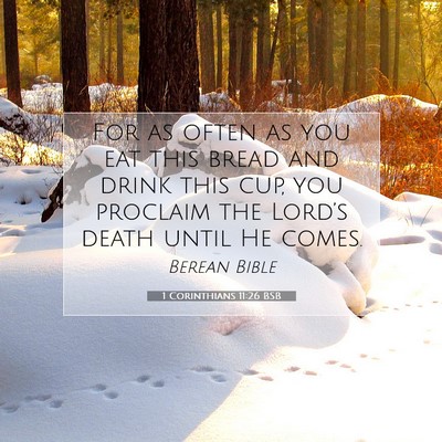 Picture 07 - 1 Corinthians 11:26 BSB - For as often as you eat this bread and drink this - Bible Verse Picture