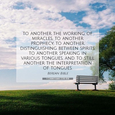 Picture 07 - 1 Corinthians 12:10 BSB - to another the working of miracles, to another - Bible Verse Picture