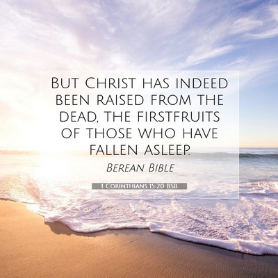 Picture 07 - 1 Corinthians 15:20 BSB - But Christ has indeed been raised from the dead, - Bible Verse Picture