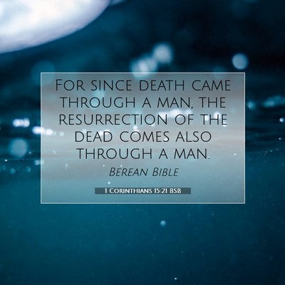 Picture 07 - 1 Corinthians 15:21 BSB - For since death came through a man, the - Bible Verse Picture