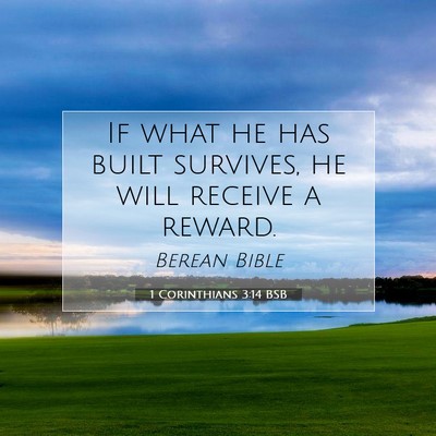 Picture 07 - 1 Corinthians 3:14 BSB - If what he has built survives, he will receive a - Bible Verse Picture