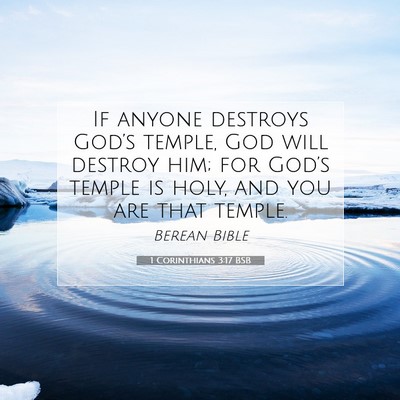 Picture 07 - 1 Corinthians 3:17 BSB - If anyone destroys God’s temple, God will - Bible Verse Picture