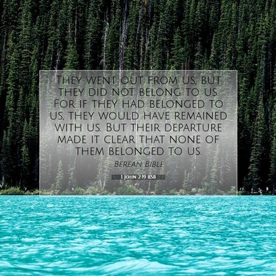 Picture 07 - 1 John 2:19 BSB - They went out from us, but they did not belong to - Bible Verse Picture