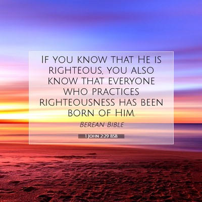 Picture 07 - 1 John 2:29 BSB - If you know that He is righteous, you also know - Bible Verse Picture