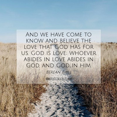 Picture 07 - 1 John 4:16 BSB - And we have come to know and believe the love - Bible Verse Picture