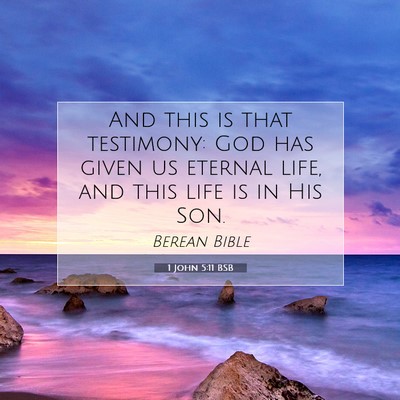 Picture 07 - 1 John 5:11 BSB - And this is that testimony: God has given us - Bible Verse Picture