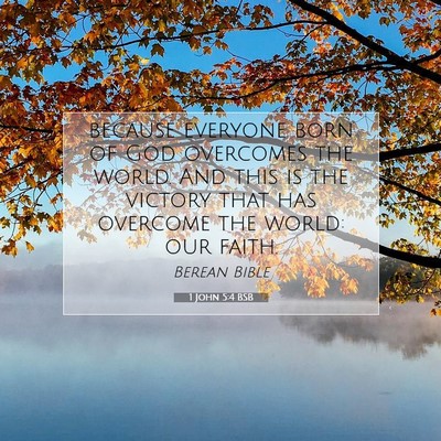 Picture 07 - 1 John 5:4 BSB - because everyone born of God overcomes the world. - Bible Verse Picture