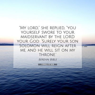 Picture 07 - 1 Kings 1:17 BSB - “My lord,” she replied, “you yourself swore - Bible Verse Picture