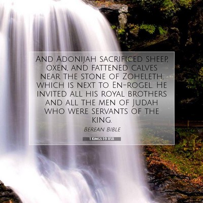 Picture 07 - 1 Kings 1:9 BSB - And Adonijah sacrificed sheep, oxen, and fattened - Bible Verse Picture