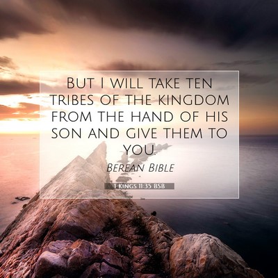 Picture 07 - 1 Kings 11:35 BSB - But I will take ten tribes of the kingdom from - Bible Verse Picture