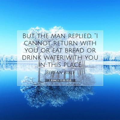 Picture 07 - 1 Kings 13:16 BSB - But the man replied, “I cannot return with you - Bible Verse Picture