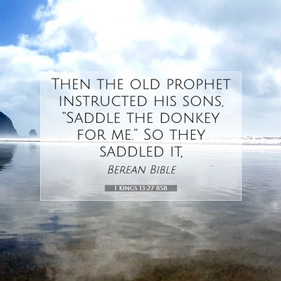 Picture 07 - 1 Kings 13:27 BSB - Then the old prophet instructed his sons, - Bible Verse Picture