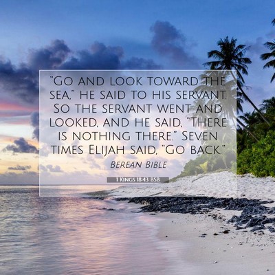 Picture 07 - 1 Kings 18:43 BSB - “Go and look toward the sea,” he said to his - Bible Verse Picture