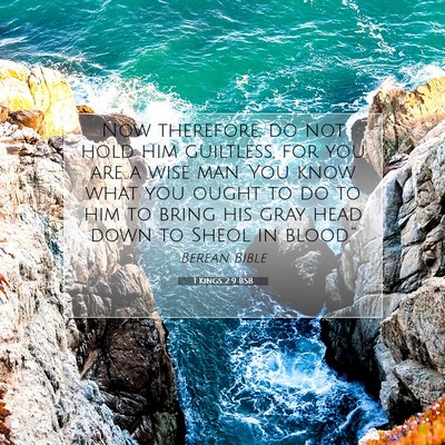 Picture 07 - 1 Kings 2:9 BSB - Now therefore, do not hold him guiltless, for you - Bible Verse Picture
