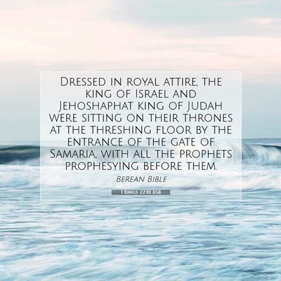 Picture 07 - 1 Kings 22:10 BSB - Dressed in royal attire, the king of Israel and - Bible Verse Picture