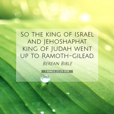 Picture 07 - 1 Kings 22:29 BSB - So the king of Israel and Jehoshaphat king of - Bible Verse Picture